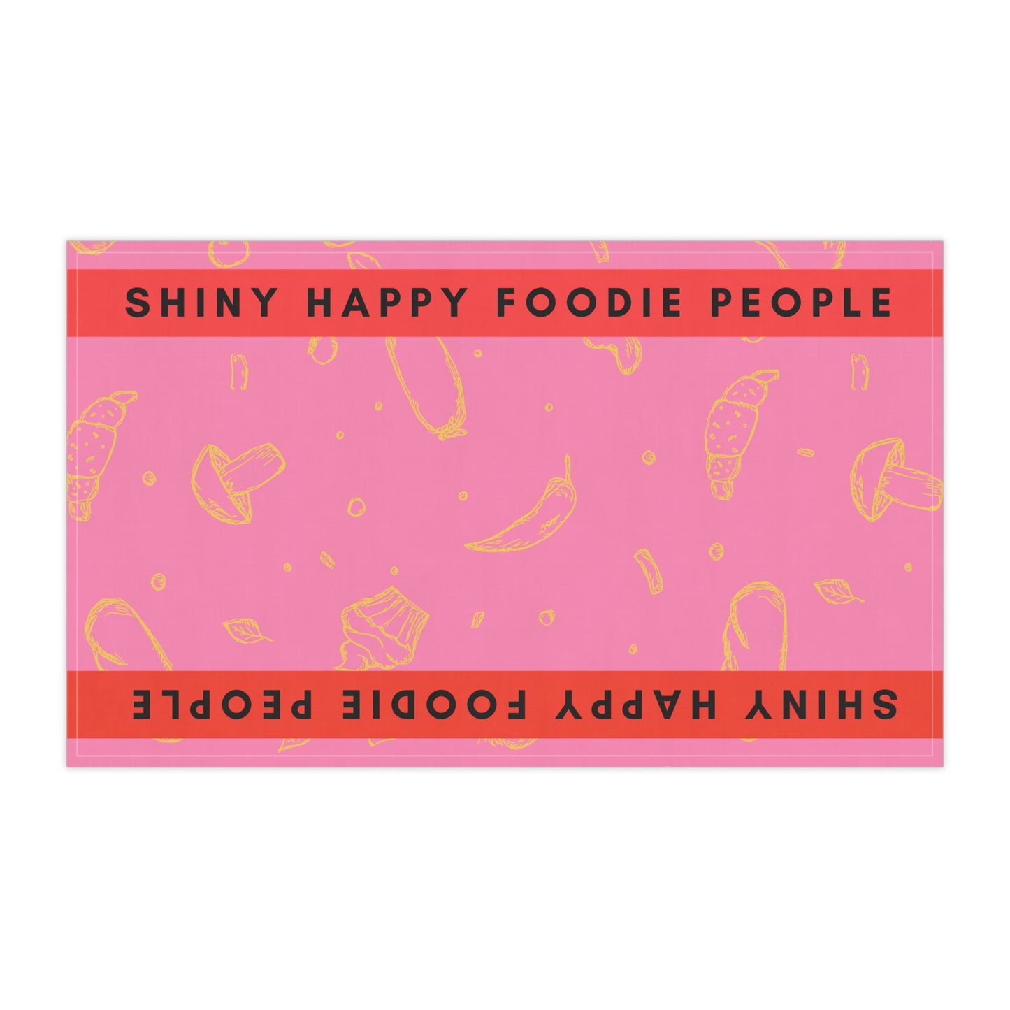 Shiny Happy Foodie People - Pink & Red