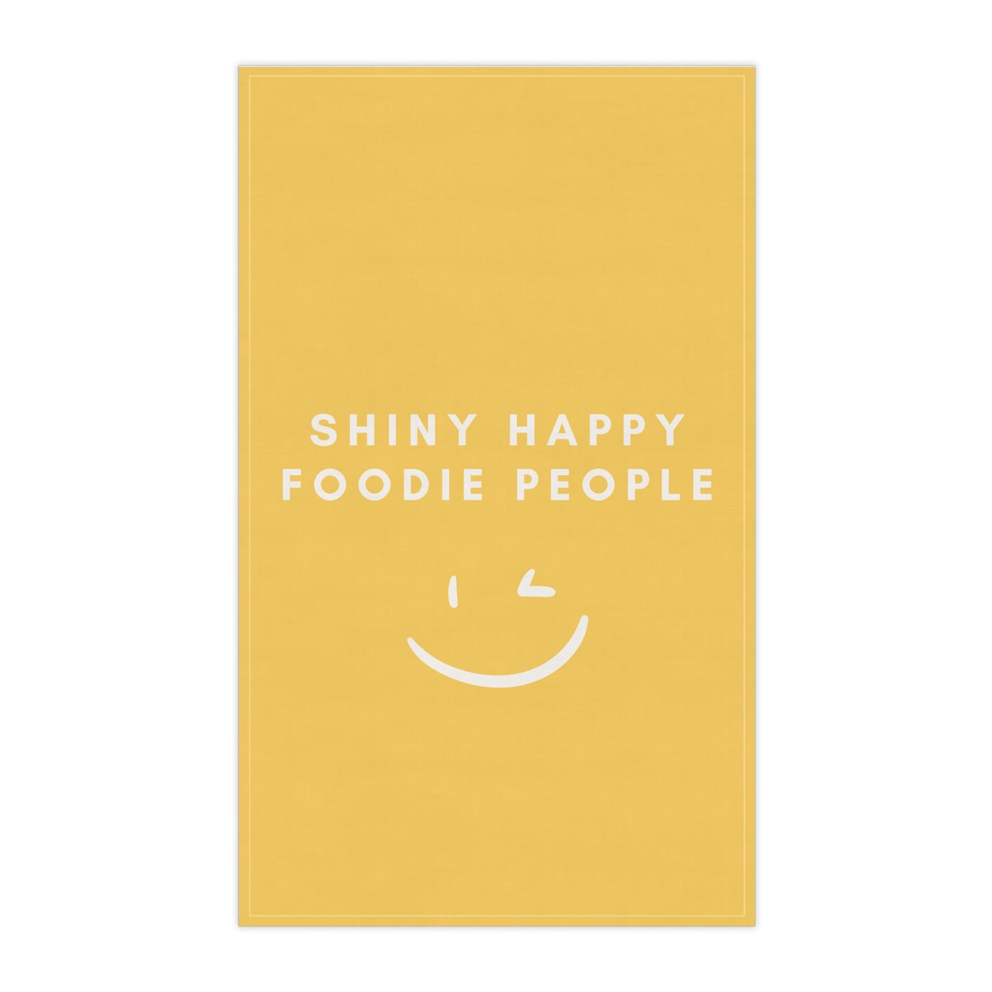 Shiny Happy Foodie Tea Towel - Yellow