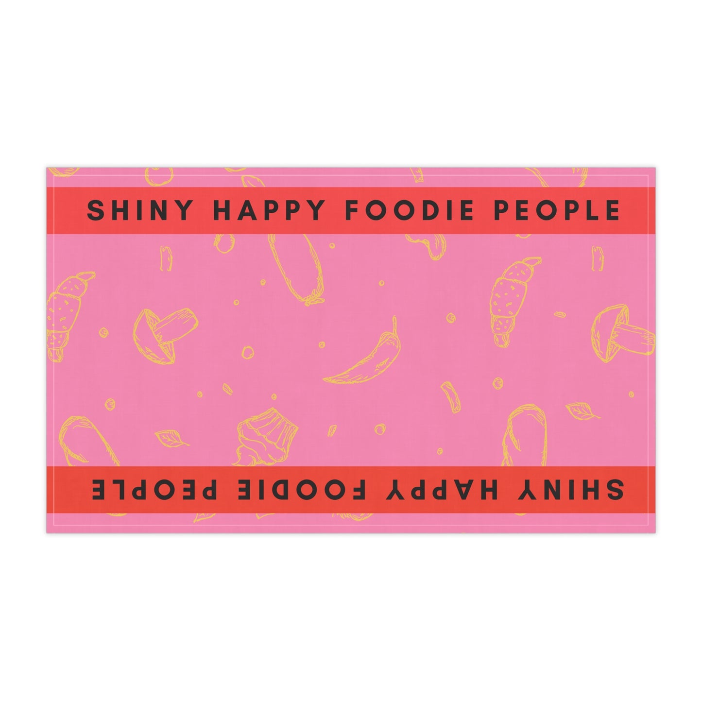 Shiny Happy Foodie People - Pink & Red