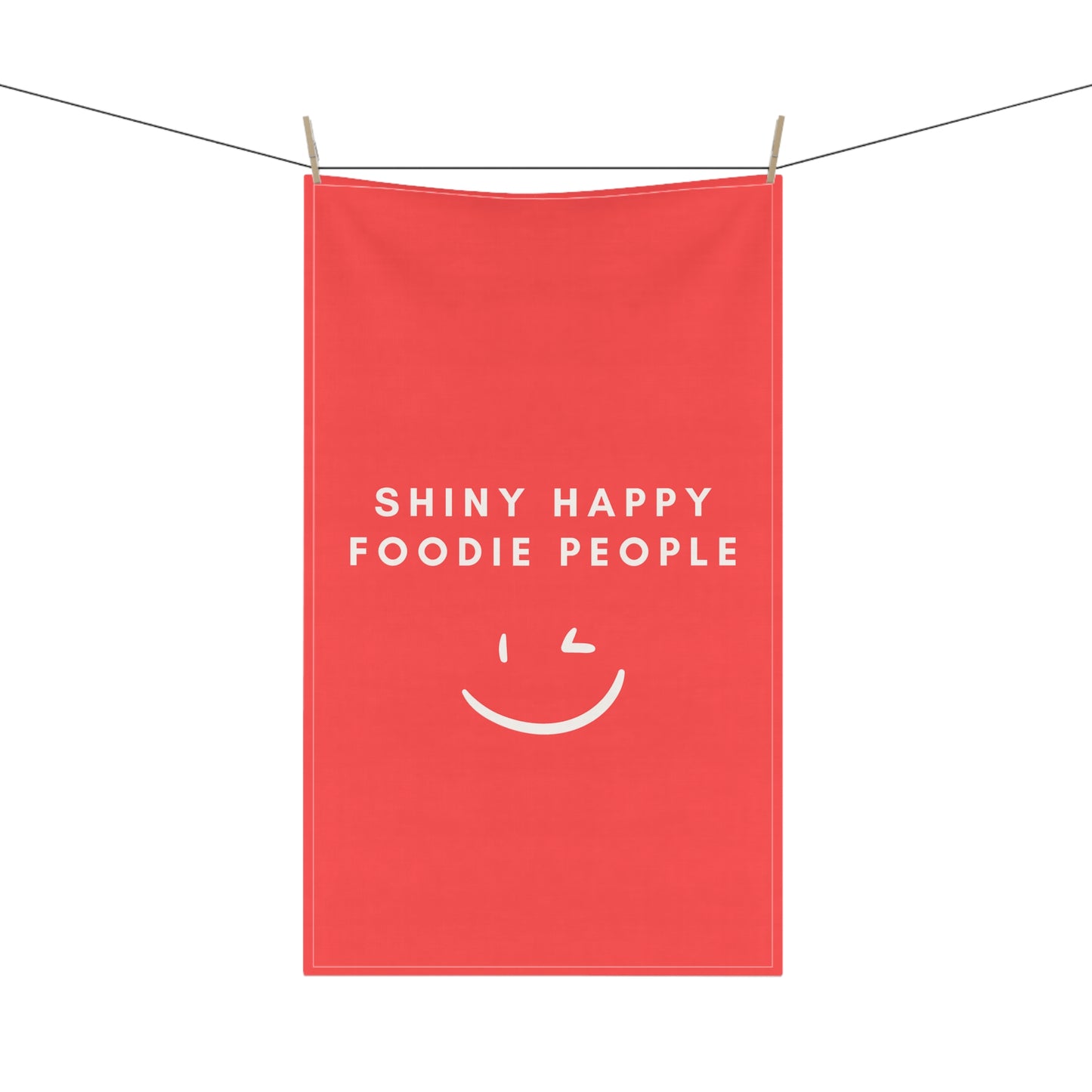 Shiny Happy Foodie Tea Towel - Red