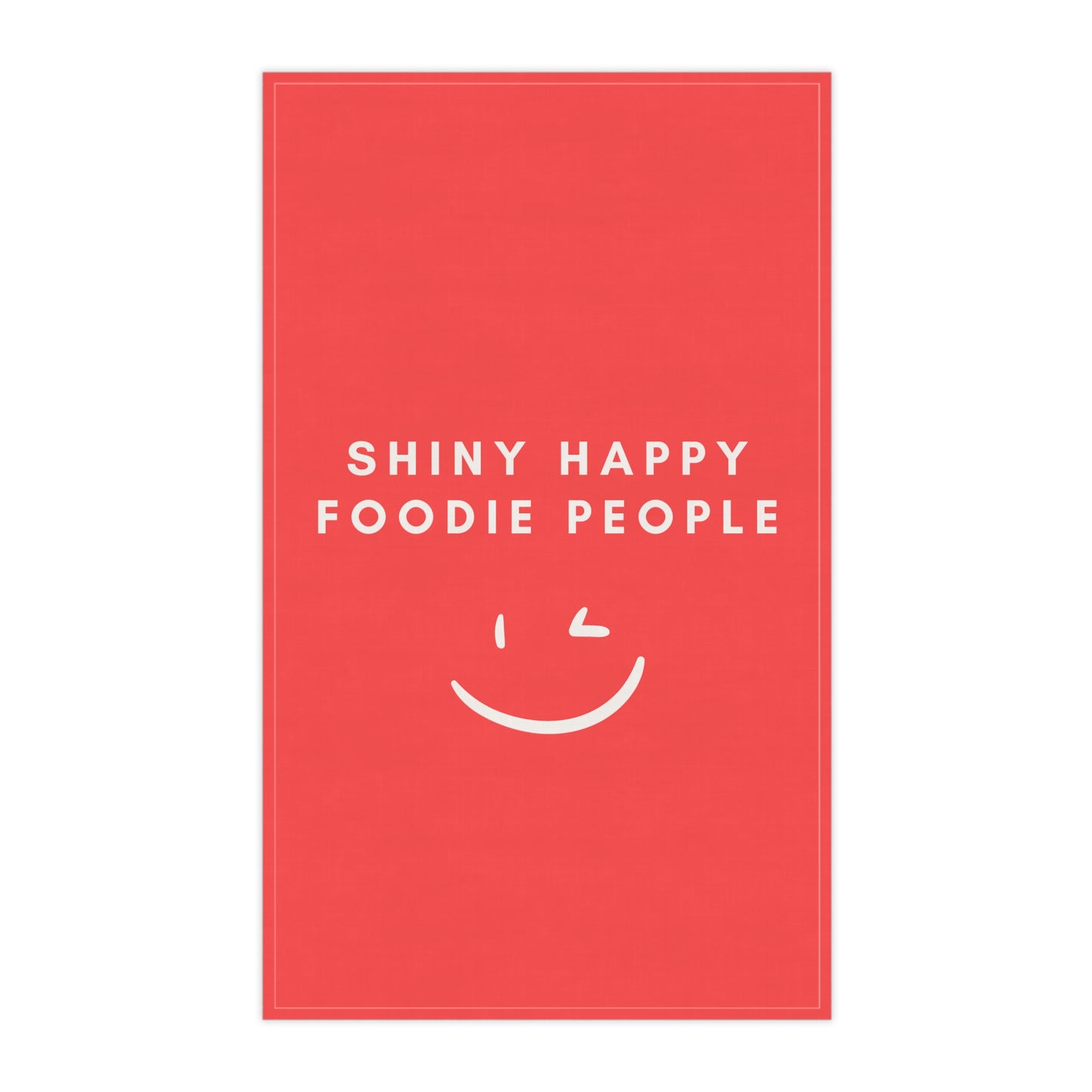 Shiny Happy Foodie Tea Towel - Red