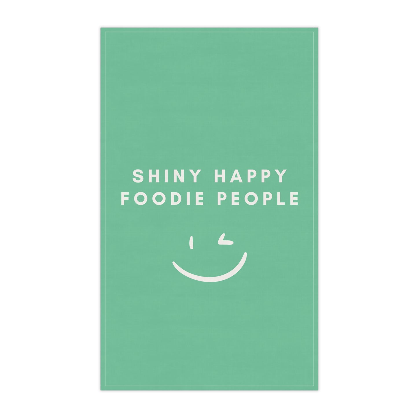 Shiny Happy Foodie Tea Towel - Green