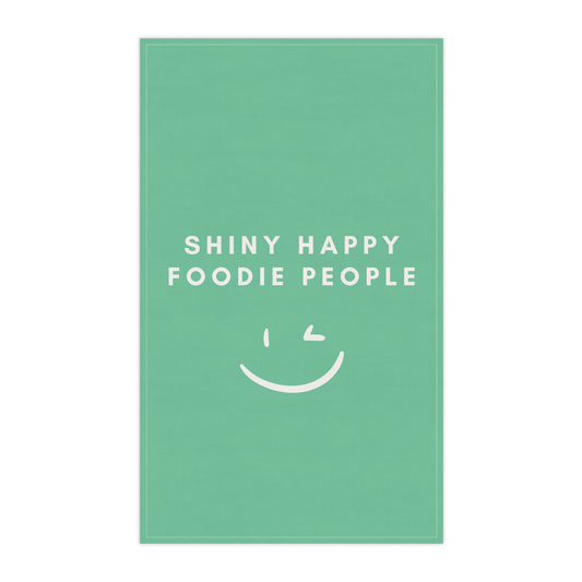 Shiny Happy Foodie Tea Towel - Green